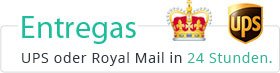 Entregas por UPS ou Royal Mail von 24 Stunden